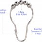 2Lbdepot Shower Curtain Rings Hooks - Chrome Finish - Premium 18/8 Stainless Ste