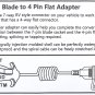 4.5Ft 7 Way round to 4 Way Pin Flat Trailer Coiled Wiring Harness Connector Adap
