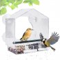 Window Bird Feeder, Large Bird House Feeders for outside with 4 Strong Suction C