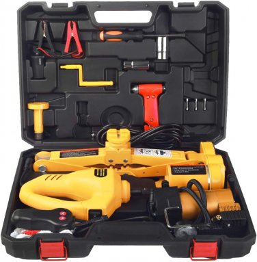 ROGTZ Electric Car Floor Jack Set 3 Ton All-In-One Automatic 12V Scissor Lift Ja