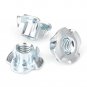 1/4"-20 T-Nuts (100 Pack), Zinc-Plated Steel Corrosion Resistant, 5/16" Barrel L