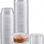 Portion Cups with Lids (2 Ounces, 100 Pack) | Disposable Plastic Cups for Meal P