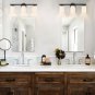 Black Bathroom Light Fixtures Farmhouse 3 Light Bathroom Vanity Iight with Frost
