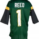 Jayden Reed Signed Custom Green College Style Football Jersey BAS