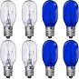8 Pieces Lighted Make up Mirror Bulbs 20W Replacement Bulbs for Double Sided Ill