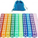 100Pcs 16Mm Game Dice D6 Six Sided of Rounded Translucent for Yahtzee,Tenzi, Far