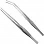 Aquarium Tweezers Extra Long 15 Inches,  Stainless Steel Straight and Curved Twe