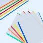 Sheet Protectors, Color Edge Plastic Sheet Protectors for 3 Ring Binder, Clear B