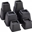Set of 8 Adjustable Bed Risers for Platform Bed Frames, Heavy Duty Furniture Lif