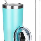 20Oz Insulated Tumblers with Lids and Straws Stainless Steel Coffee Tumbler Cup