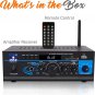 Pyle Home Audio Power Amplifier System - 2X40W Bluetooth Mini Dual Channel Mixer