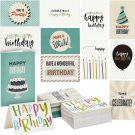 120 Pack Happy Birthday Cards Bulk with Envelopes, 12 Assorted Designs, Blank in
