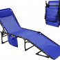 Chaise Lounge Chair 5-Position, for Outside, Upgraded Adjustable Sun Lounger, Fo