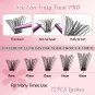 DIY Lash Extension Kit Lash Clusters Kit with 72 Pcs Lash Clusters Lash Bond 5Ml