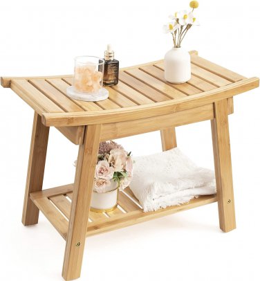 Bamboo Shower Bench, Bamboo Shower Chair, Shower Benches for inside Shower, Bamb