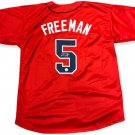 Freddie Freeman Atlanta Braves Signed Autograph Custom Jersey Red W/Blue Lojo Sp