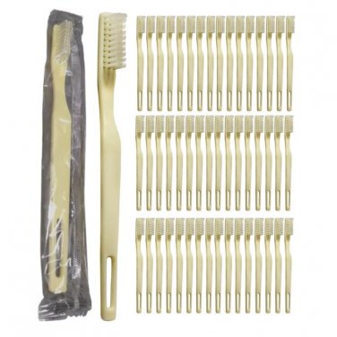 Disposable Toothbrushes Individually Wrapped [Pack of 48] Bulk Single Use Manual
