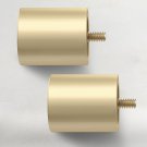 Black End Cap Finials for Curtain Rods of 7/8 and 1 Inch Diameter, Modern Window