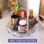 Set of 4, 9 Inch Clear Non-Skid Lazy Susan Organizers - Turntable Rack for Kitch