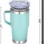 20 Oz Stainless Steel Tumbler with Handle Metal Insulated Coffee Travel Mug with