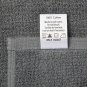 2 Pack Letter M Monogrammed Hand Towels, Gray Cotton Hand Towels with Silver Emb