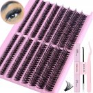 DIY Eyelash Extension Kit with 320 Pcs 60D Lash Clusters, Bond and Seal and Lash