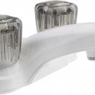 DF-PL700S-WT RV Bathroom Faucet with Smoked Acrylic Knobs (White)
