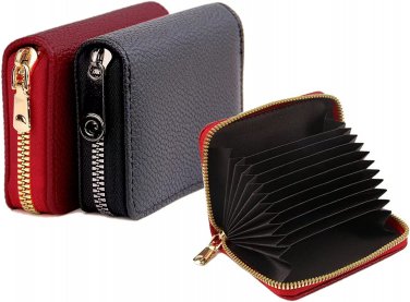 2 Pcs Credit Card Holder and Credit Card Wallet&iuml;&frac14;�Sd Card Holder Each Has 26 Card