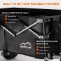 Collapsible Folding Wagon Cart Heavy Duty Foldable, Beach Wagon with Big Wheels