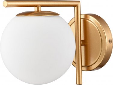 Gold Wall Sconce Mid Century Wall Light Brass Vanity Light Fixture 1 Light with