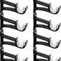 Curtain Rod Bracket, Heavy Duty Curtain Rod Holders Black Curtain Rod Hooks for