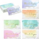 120 Pieces Watercolor Thank You for Supporting My Small Business Card Gold Foil
