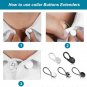 24 Pieces Collar Extenders Elastic Button Extender Neck Extenders for Shirt Pant