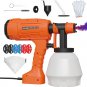 HVLP Paint Spray Gun, Manual Spray Gun 700W, Six Calibers Available - Tangerine