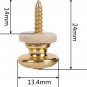 6 Pieces Mushrooms Head Guitar Strap Buttons Strap Locks Chrome (Gold)