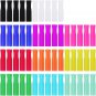 55Pcs Reusable Straws Tips, Silicone Straw Tips, Multi-Color Food Grade Straws T