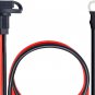 2 Feet 10 AWG SAE Power Socket Sidewall Port to O-Ring Connector Extension Cable