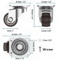 1 Inch Small Caster Wheels for Furniture Small Casters Set of 4 Total Capacity 9