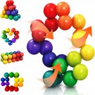Autism Sensory Toys for Kids Toddler, 0.7IN Autistic Travel Toys Rainbow Ball AD