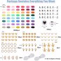 QUEFE 14420Pcs Beads for Bracelet Making Kit, 56 Colors Spacer Heishi Beads Flat