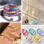 QUEFE 14420Pcs Beads for Bracelet Making Kit, 56 Colors Spacer Heishi Beads Flat