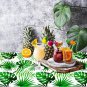 3PCS Hawaii Palm Leaves Tablecloths for Hawaiian Party Decoration, Luau Disposab