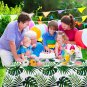 3PCS Hawaii Palm Leaves Tablecloths for Hawaiian Party Decoration, Luau Disposab