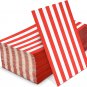 100 Red & White Stripe Guest Napkins 3 Ply Disposable Paper Pack Striped Dinner