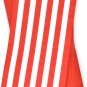 100 Red & White Stripe Guest Napkins 3 Ply Disposable Paper Pack Striped Dinner