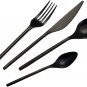 TALFOURD Black Silverware Set Royal 20 Piece Flatware Cutlery Set, 18/10 Stainle