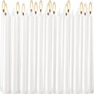 30 Pack Tall Taper Candles - 10 Inch White Dripless, Unscented Dinner Candle - P