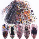 Halloween Nail Transfer Sticker Day of the Dead Nail Decals Fall Nail Foil Pumpk