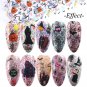 Halloween Nail Transfer Sticker Day of the Dead Nail Decals Fall Nail Foil Pumpk