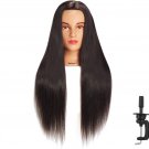 26"-28" Mannequin Head Hair Styling Training Manikin Cosmetology Doll Head Synth